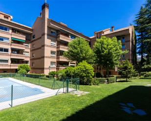 Exterior view of Flat to rent in  Madrid Capital  with Air Conditioner, Terrace and Swimming Pool