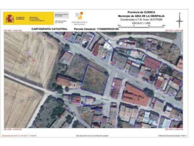 Terreno en Venta en Calle Agustin Fernandez Muñoz, 8 en Abia de la Obispalía