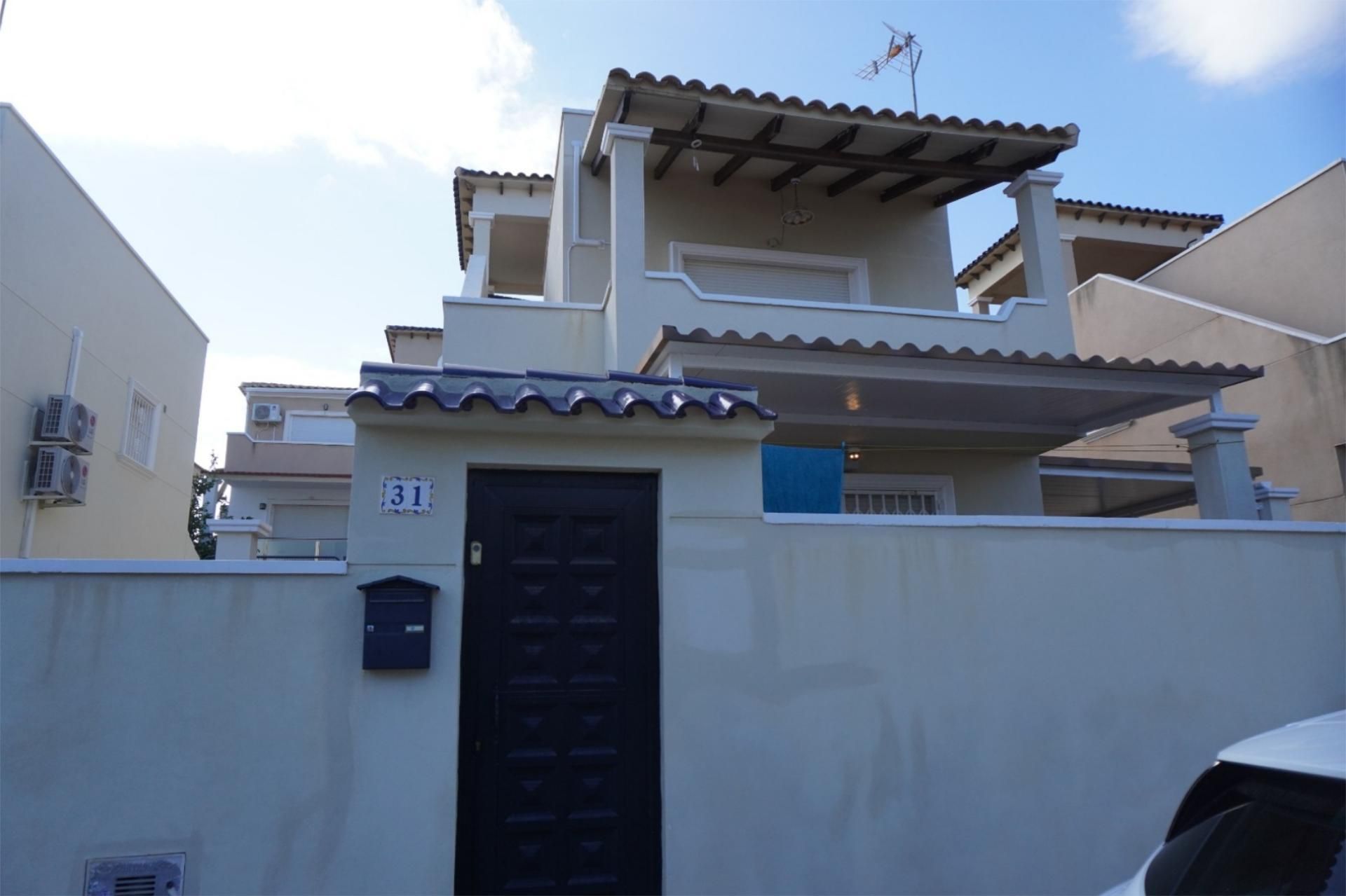 Exterior view of House or chalet for sale in San Miguel de Salinas  with Air Conditioner, Terrace and Swimming Pool