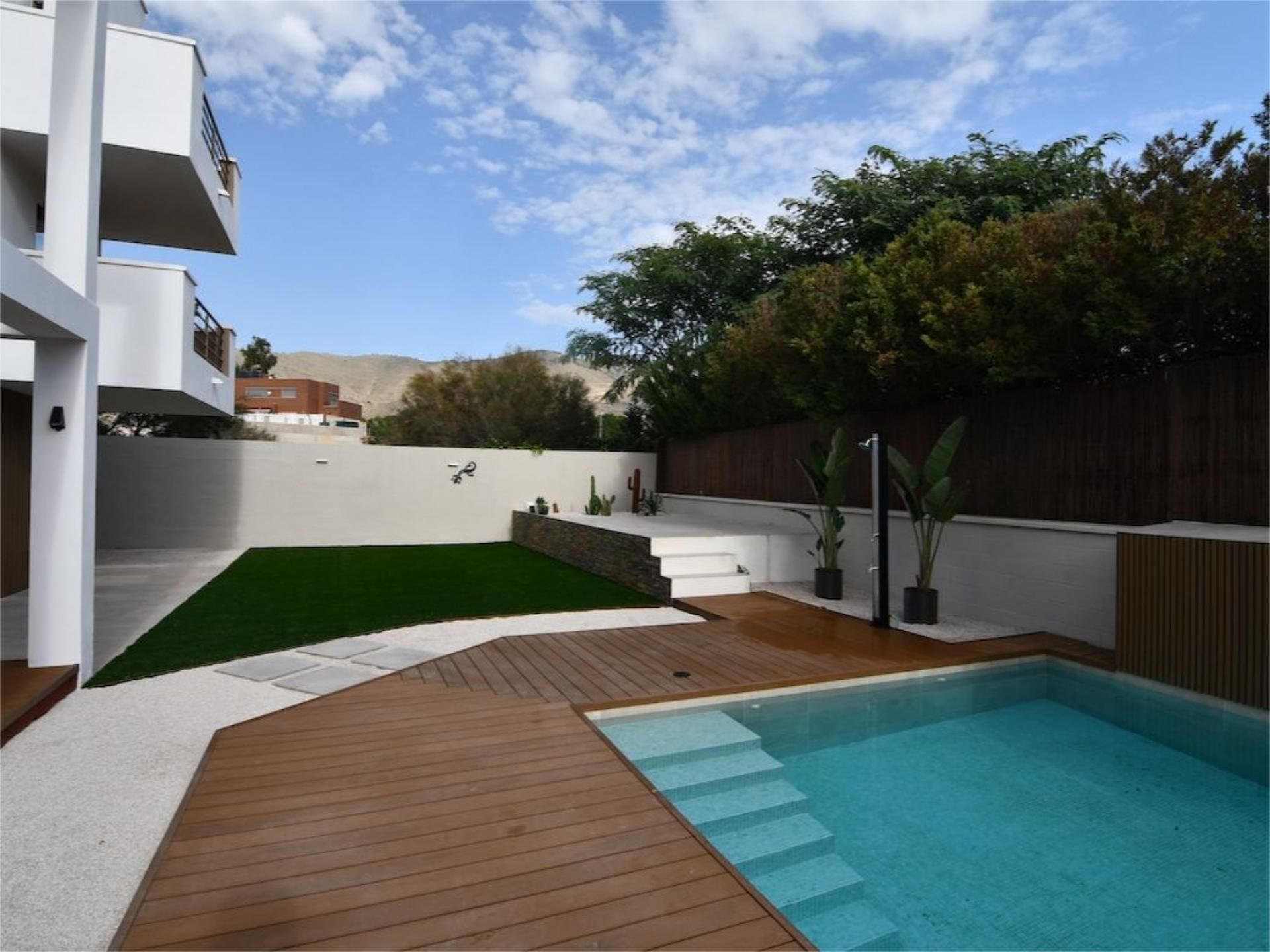 Swimming pool of Flat for sale in Vícar  with Air Conditioner, Heating and Private garden