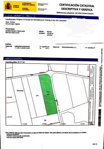 Finca rústica en Venta en Calle de Valparaíso, 5 en Pozuelo del Rey