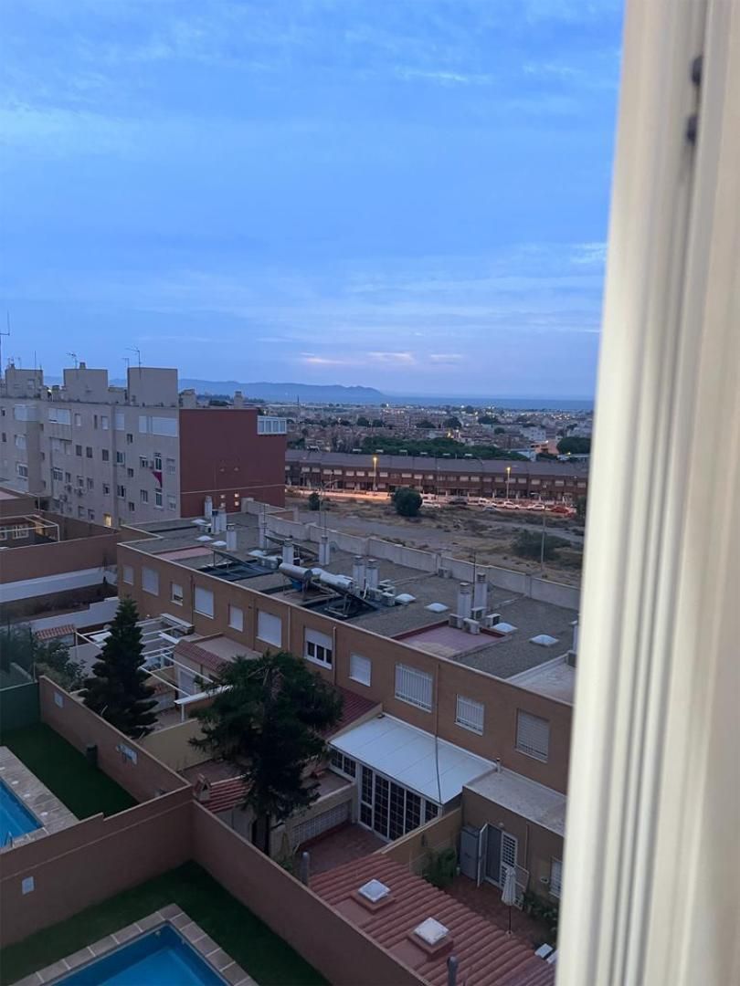Exterior view of Flat for sale in  Almería Capital  with Air Conditioner, Heating and Parquet flooring