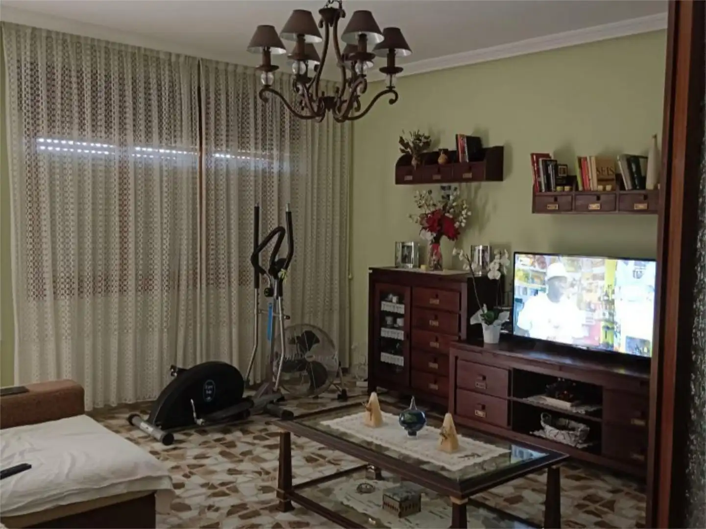 Wohnzimmer von Wohnung zum Verkauf in Sotillo de la Ribera mit Privatgarten, Parkett und Terrasse