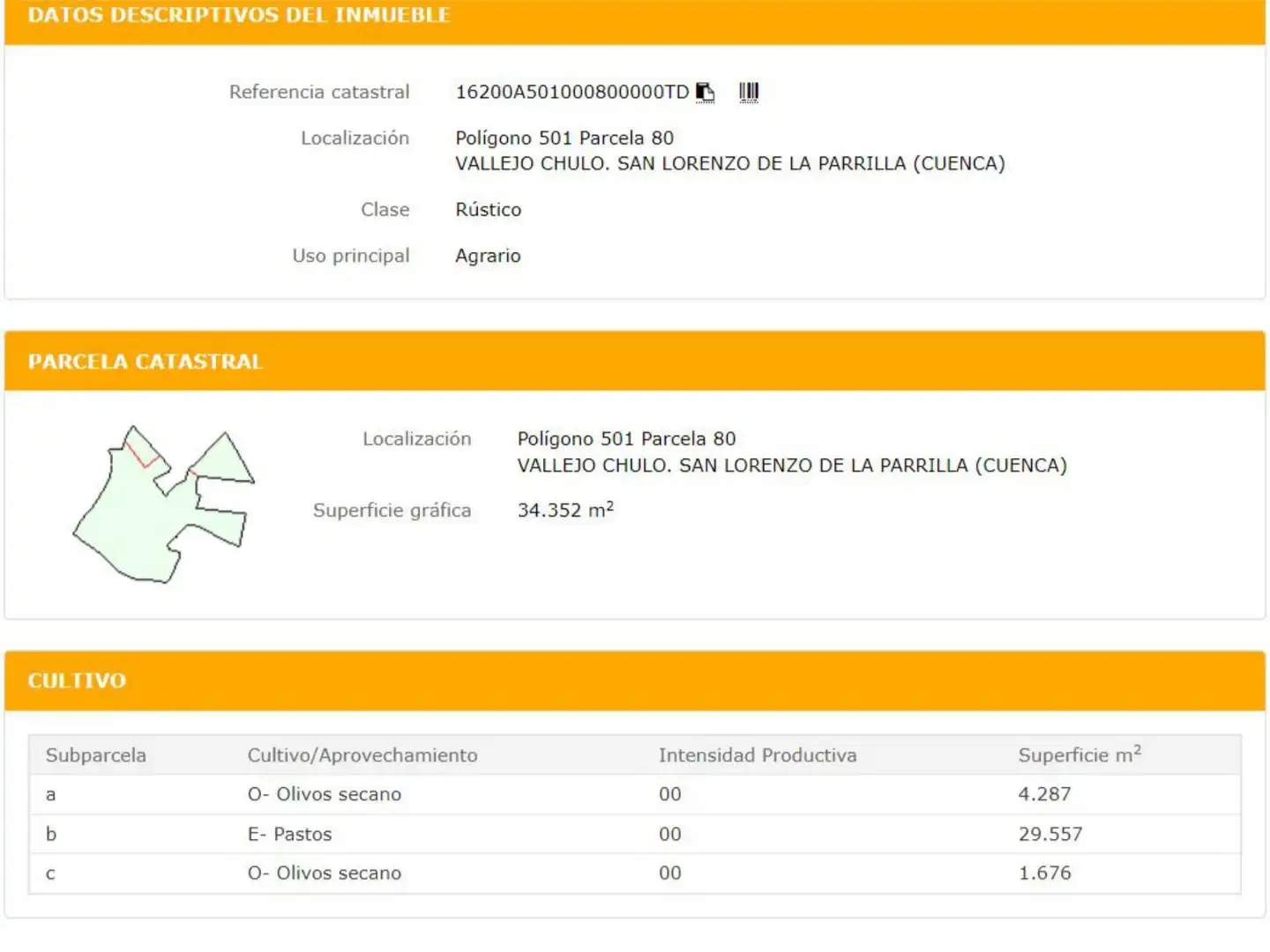 Non-constructible Land for sale in Calle San Lorenzo, 14, San Lorenzo de la Parrilla Parking of Non-constructible Land for sale in San Lorenzo de la Parrilla