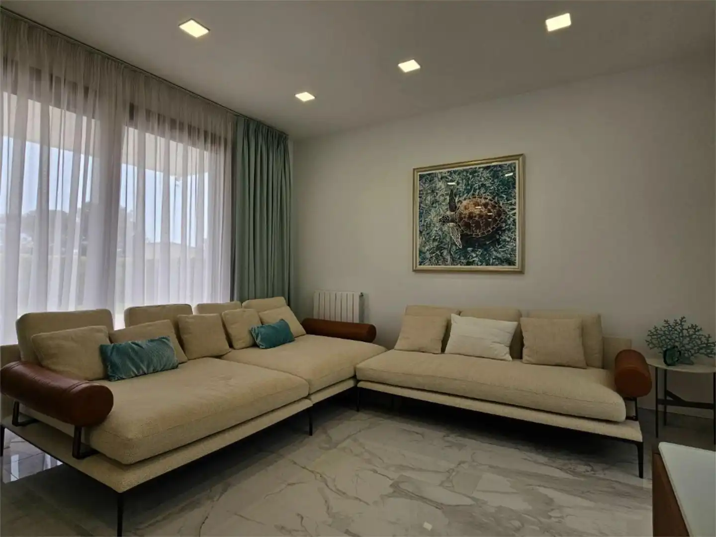 Flat for sale in Carrer Galileu, 11, Mar Cambrils Living room of Flat for sale in Cambrils with Air Conditioner, Heating and Private garden