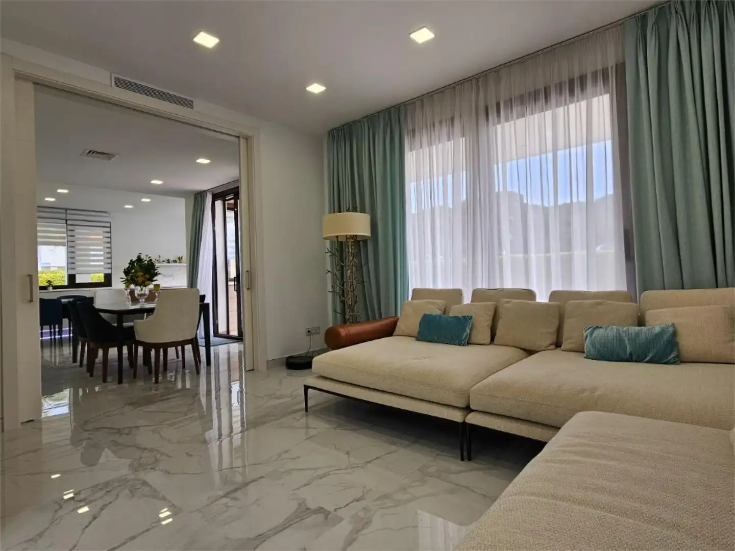 Flat for sale in Carrer Galileu, 11, Mar Cambrils Living room of Flat for sale in Cambrils with Air Conditioner, Heating and Private garden