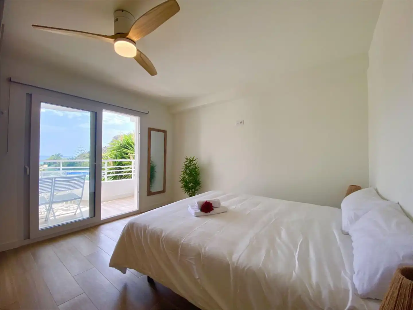 Bedroom of Flat for sale in Villajoyosa / La Vila Joiosa  with Heating, Private garden and Parquet flooring