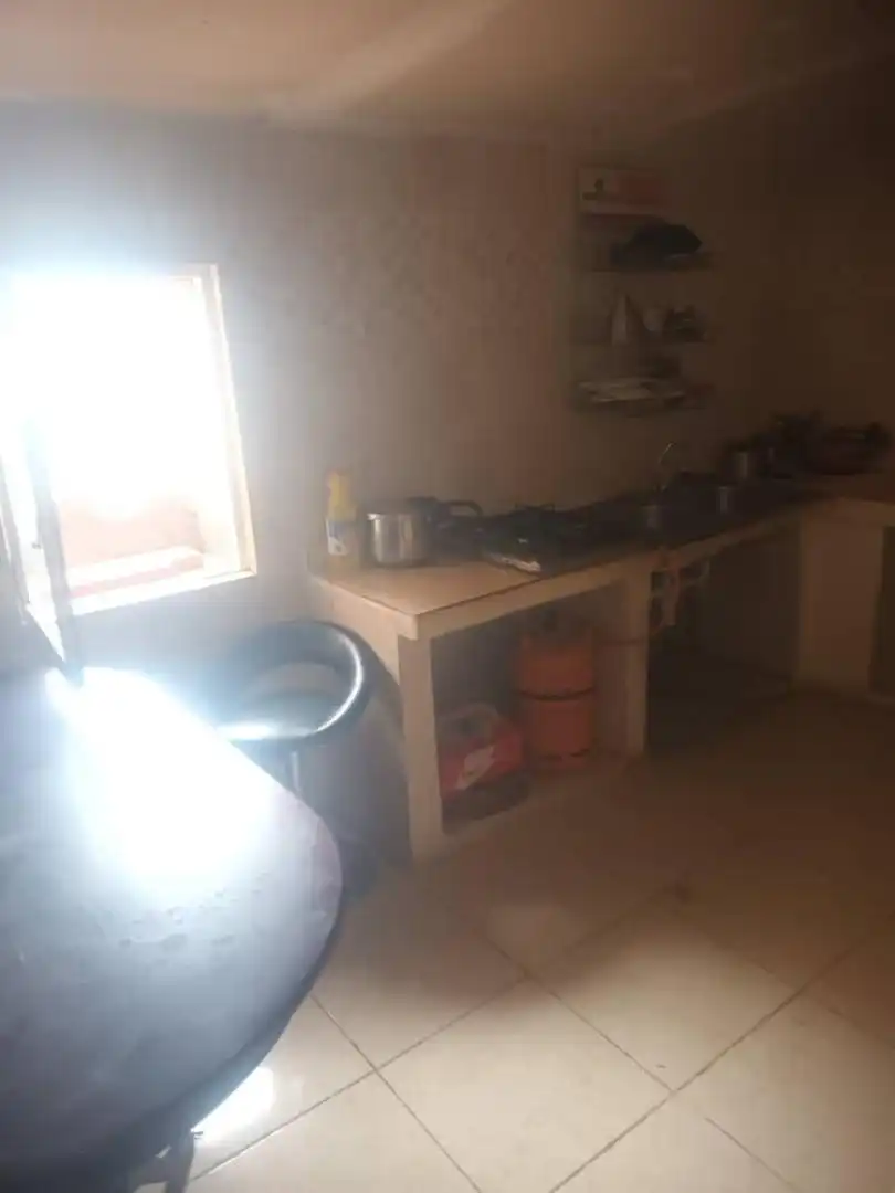 Küche von Einfamilien-Reihenhaus zum Verkauf in La Granja d'Escarp mit Möbliert, Waschmaschine und Balkon