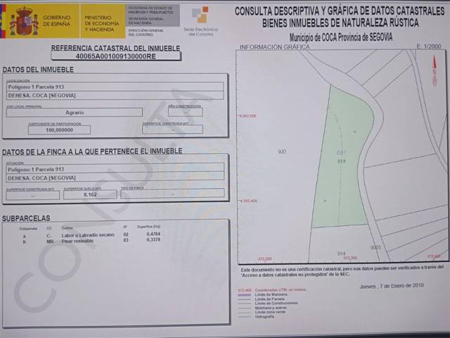 Finca rústica en Venta en Camino Moraleja de Coca, 25 en Coca