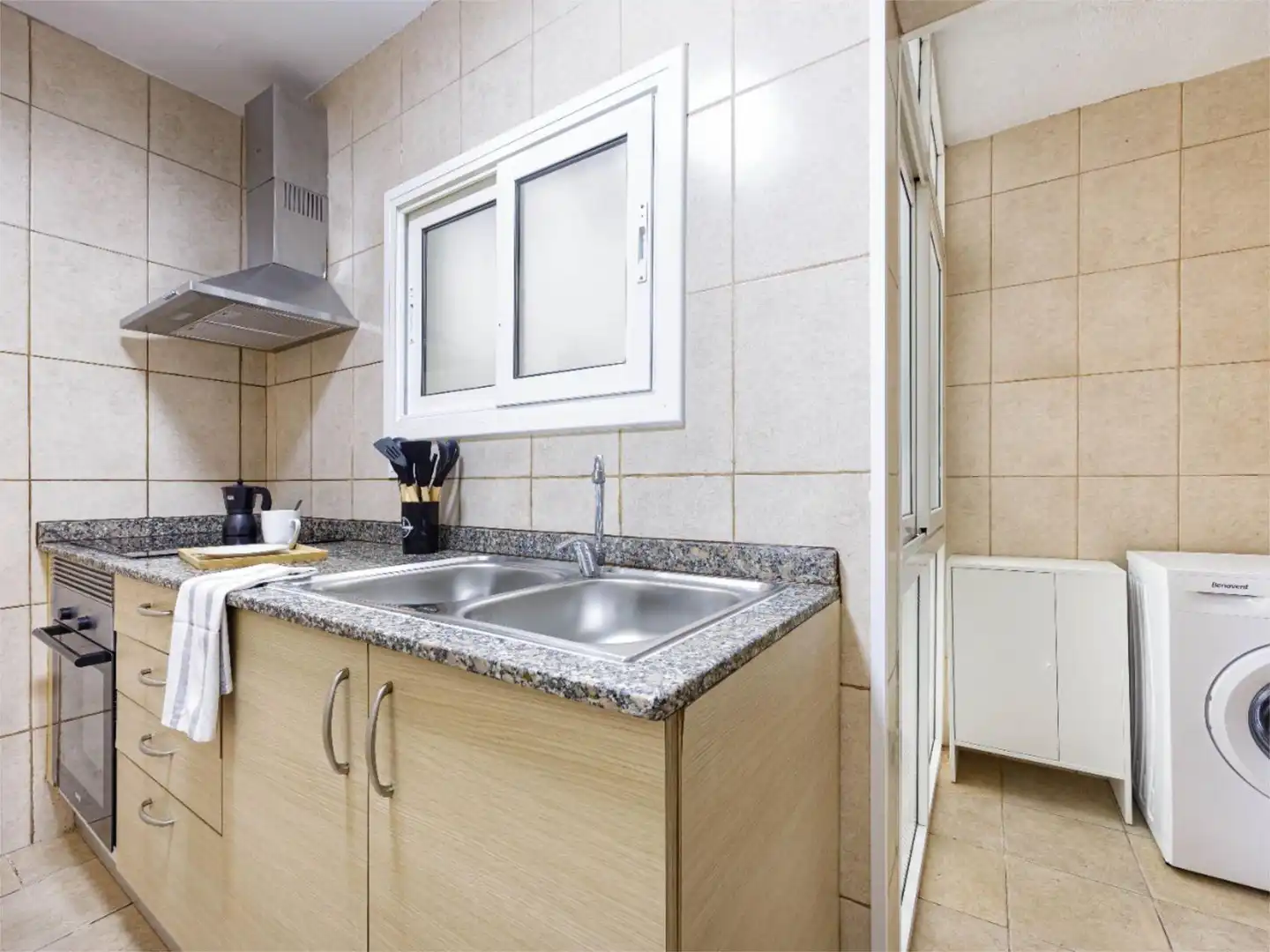 Kitchen of Flat for rent in Terrassa  with Furnished