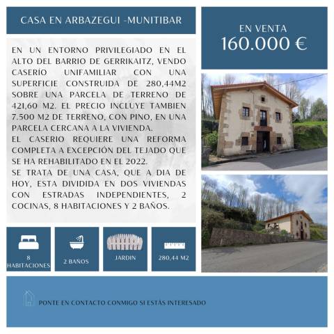 Casa-chalet en Venta en BI-3231, 7 en Munitibar-Arbatzegi Gerrikaitz