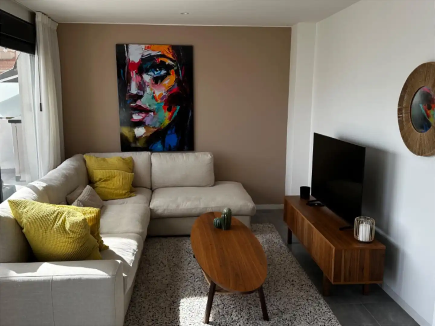 Piso de alquiler en Calle Antonia García Andreu, 3, Monte y Mar Sala de estar de Piso de alquiler en Santa Pola con Aire acondicionado, Terraza y Piscina