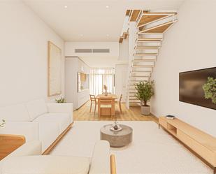 Living room of Single-family semi-detached for sale in  Barcelona Capital  with Air Conditioner, Heating and Parquet flooring