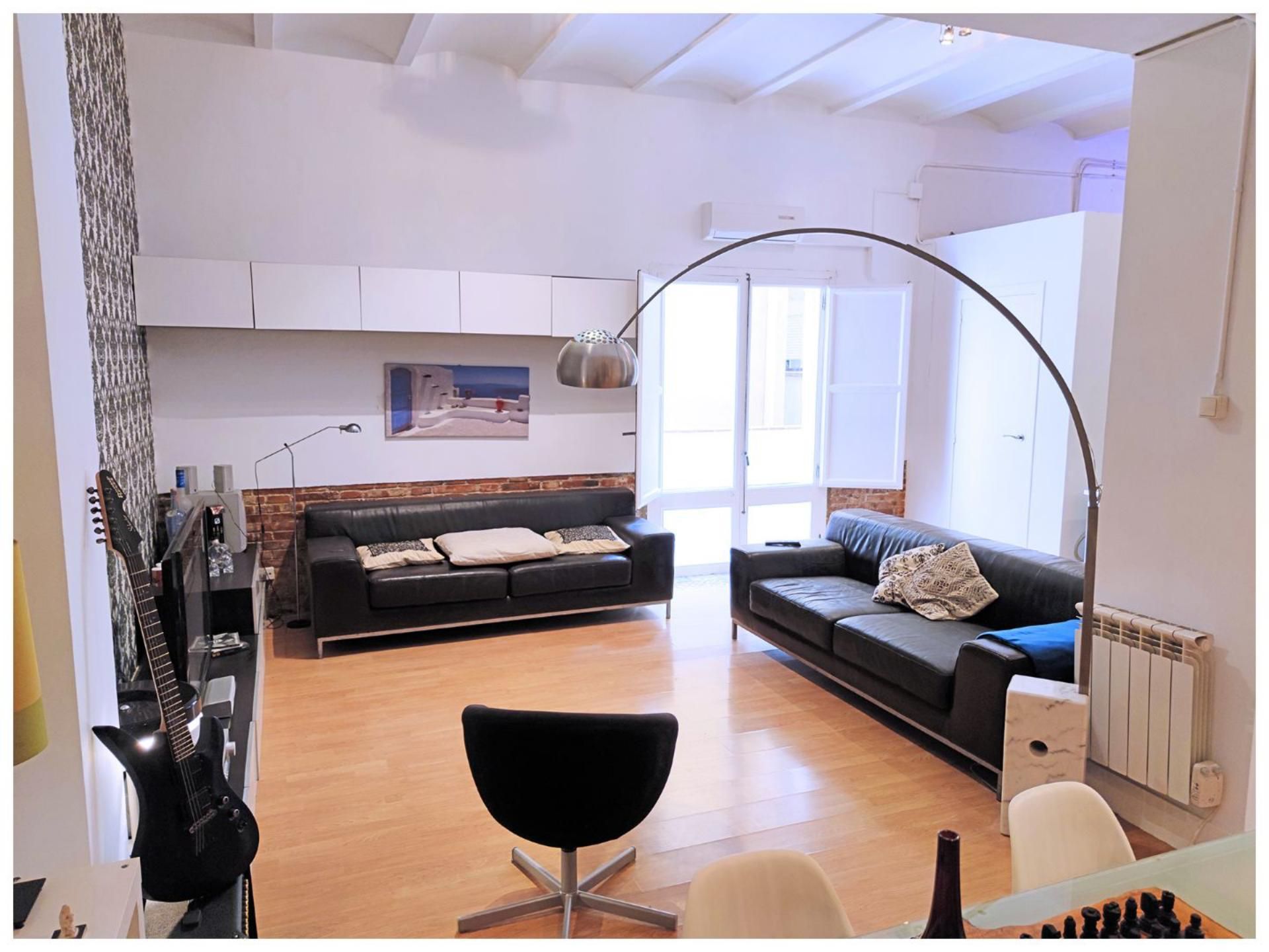Sala d'estar de Loft en venda en  Barcelona Capital amb Aire condicionat, Calefacció i Parquet