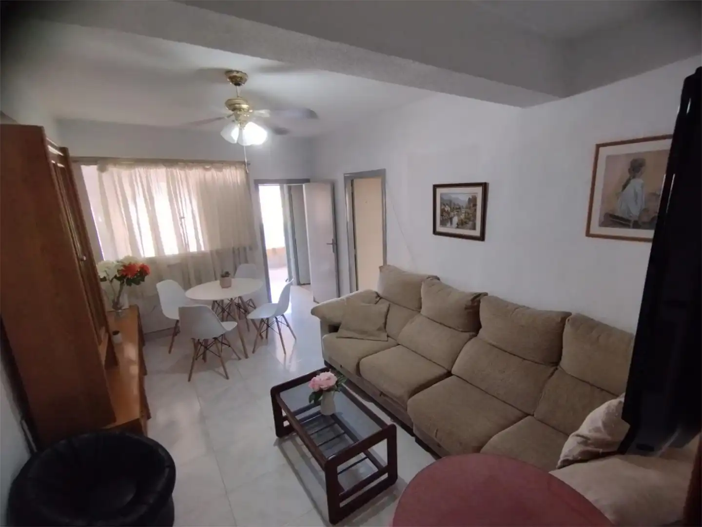Wohnzimmer von Wohnung zur untervermieten in Alicante / Alacant mit Möbliert, Ofen und Waschmaschine