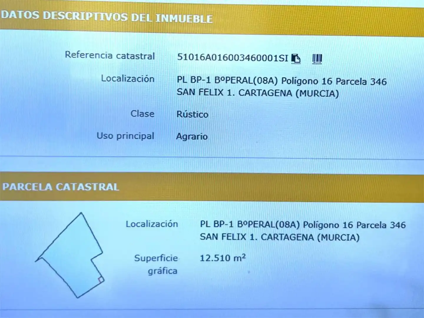 Urbanitzable en venda a Calle Salvador Albacete, 28, Barrio de Peral - San Félix Urbanitzable en venda en Cartagena