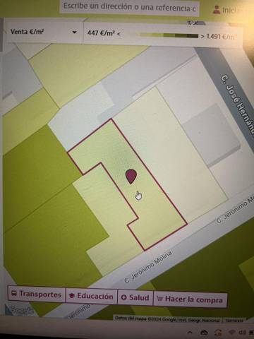 Terreno en Venta en Calle Jerónimo Molina, 7 en Espinardo