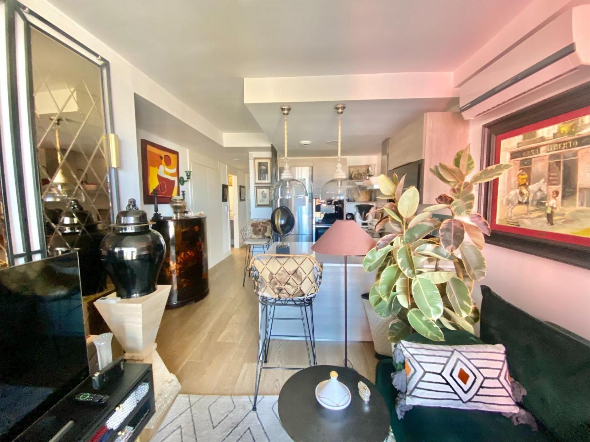 Living room of Flat for sale in  Madrid Capital  with Air Conditioner, Heating and Private garden