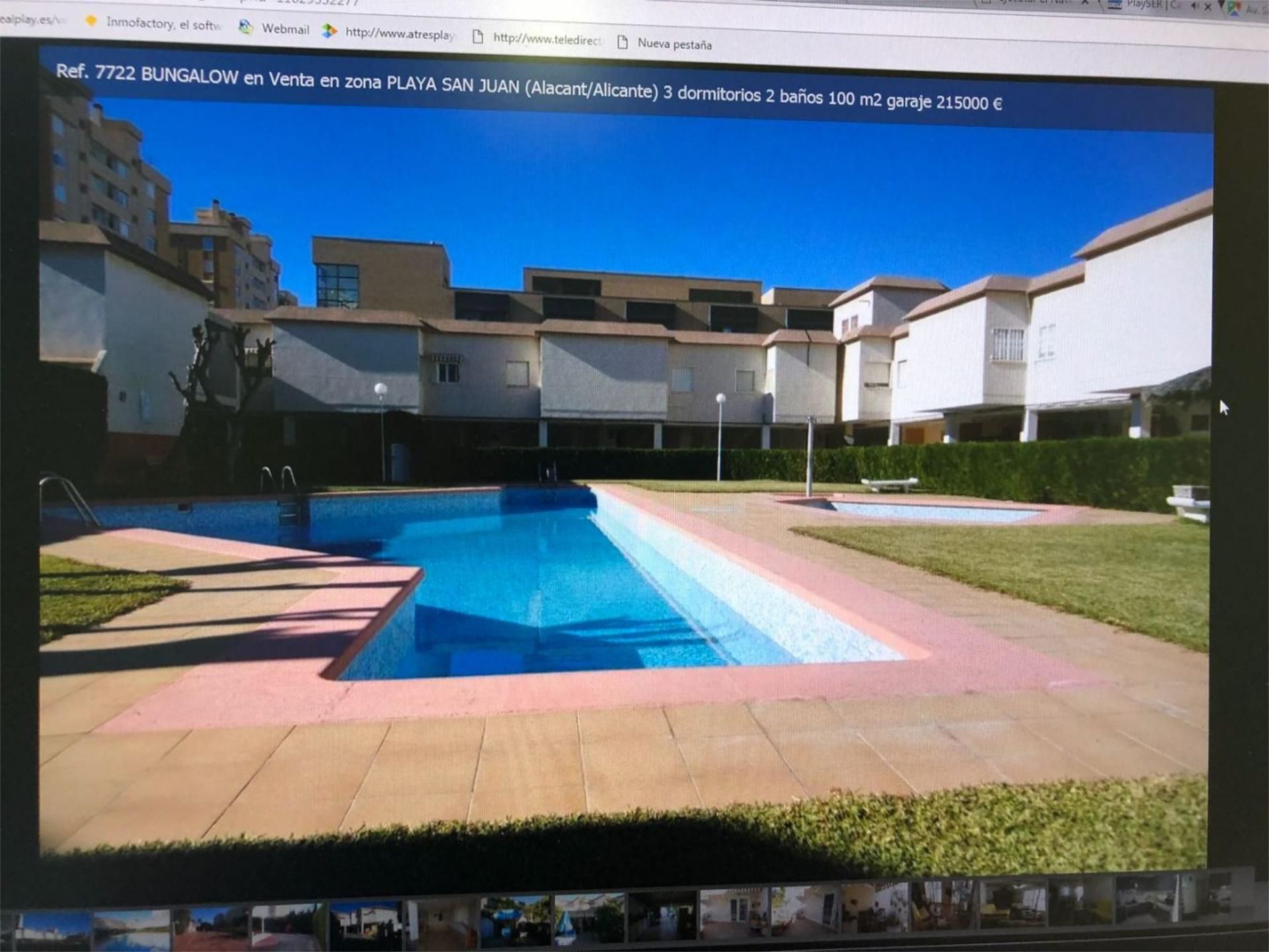 Piscina de Casa o xalet en venda en Alicante / Alacant amb Jardí privat, Piscina i Moblat