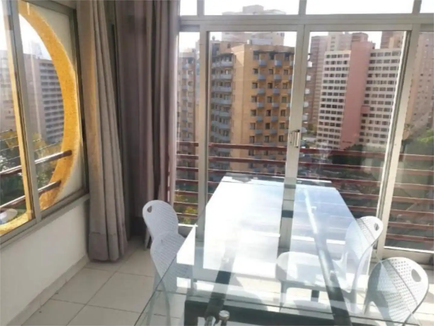 Flat for rent in Calle Kennedy, 5, Levante Alto Balcony of Flat for rent in Benidorm with Air Conditioner, Heating and Private garden