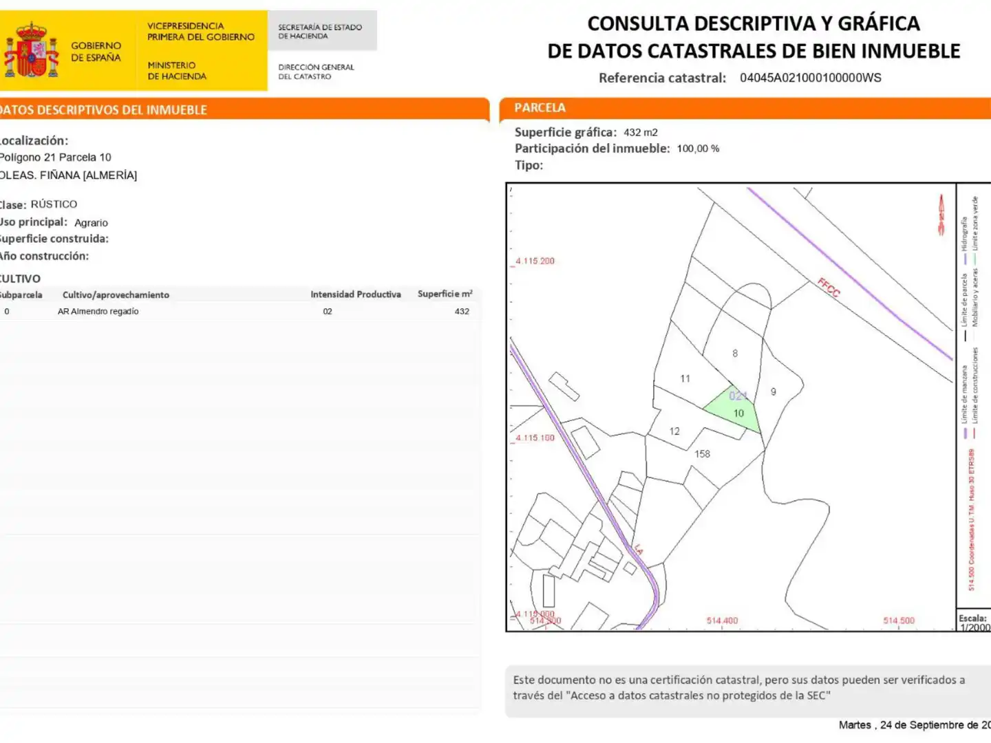 Residencial en venda en Fiñana
