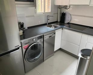 Kitchen of Flat to rent in  Madrid Capital  with Air Conditioner, Private garden and Furnished