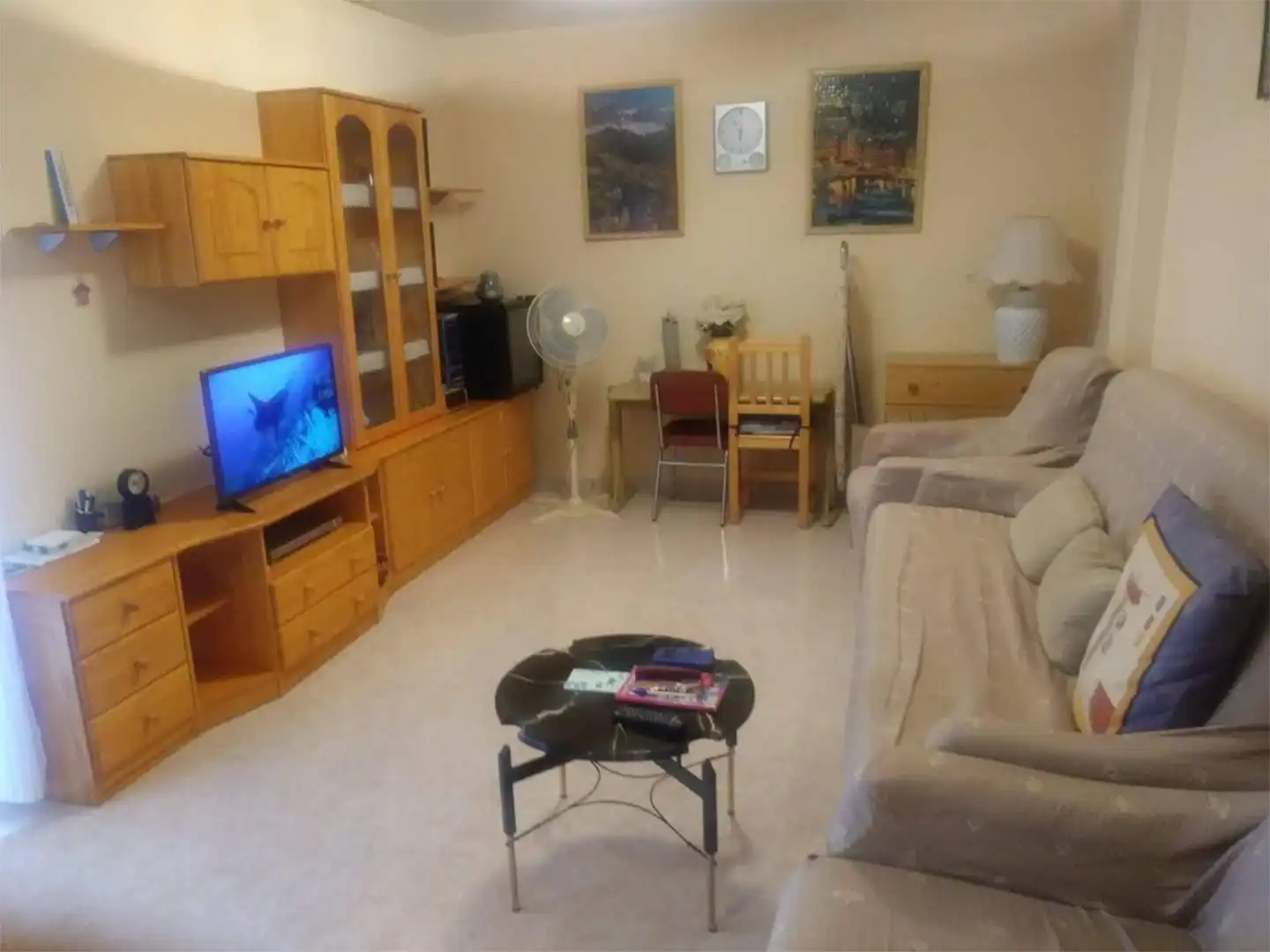 Living room of Flat for sale in Sabiñánigo  with Heating, Terrace and Furnished