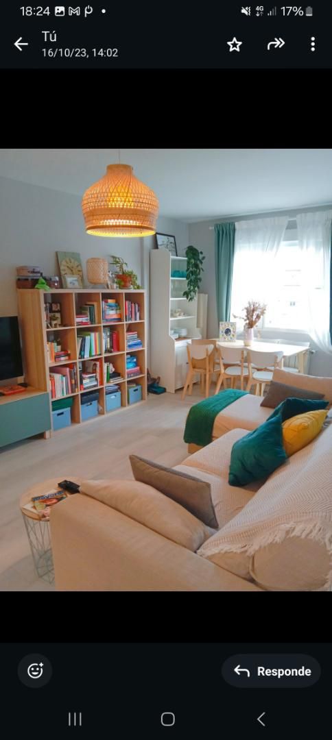 Sala d'estar de Pis de lloguer en  Madrid Capital amb Aire condicionat i Terrassa