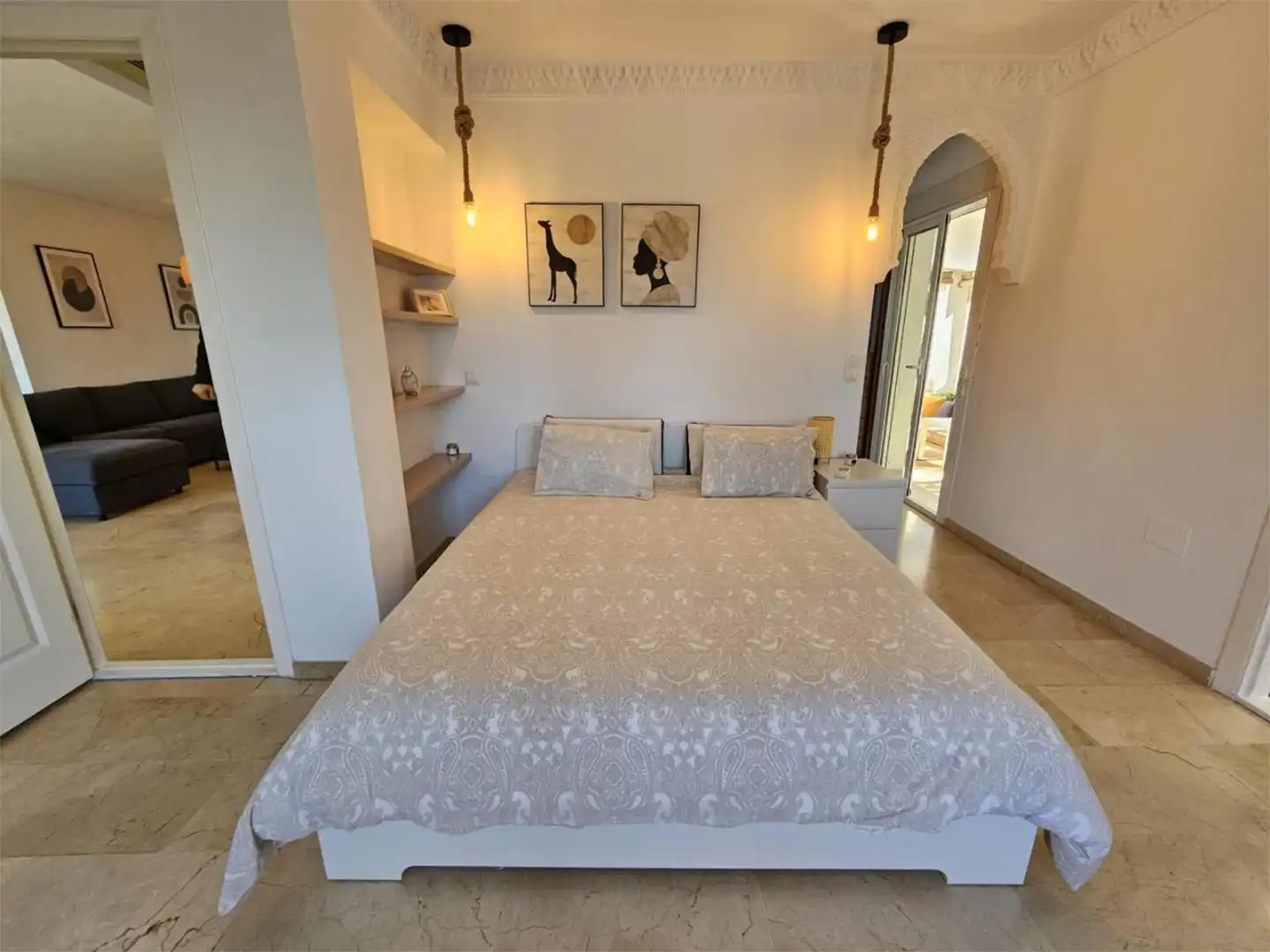 Casa o xalet de lloguer a Pasaje Córdoba, 33, La Capellanía - El Higuerón Dormitori de Casa o xalet de lloguer en Benalmádena amb Aire condicionat, Calefacció i Jardí privat