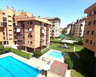 Exterior view of Flat to rent in  Madrid Capital  with Heating, Private garden and Storage room