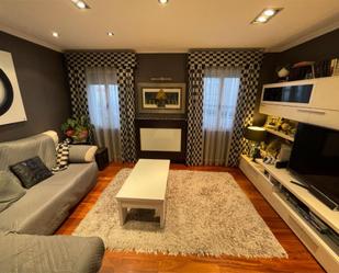 Living room of Flat for sale in Ferrol  with Heating, Parquet flooring and Furnished