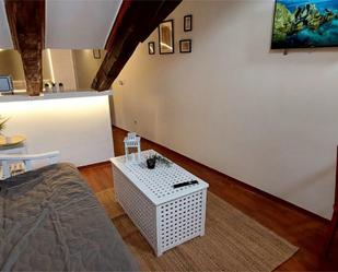 Living room of Attic to rent in  Madrid Capital  with Air Conditioner, Parquet flooring and Furnished