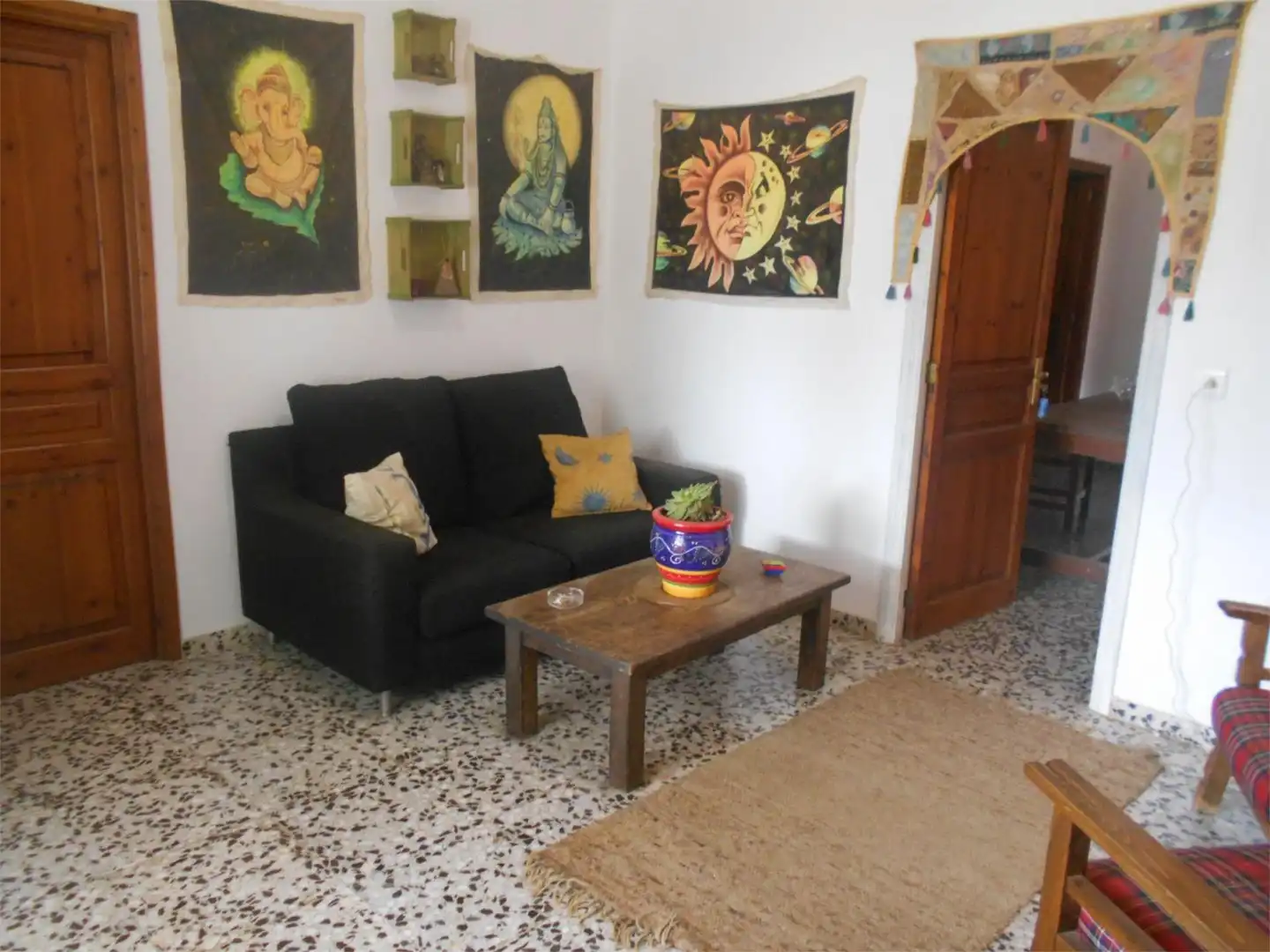 Wohnzimmer von Country house zur untervermieten in Santa Eulària des Riu mit Privatgarten und Möbliert
