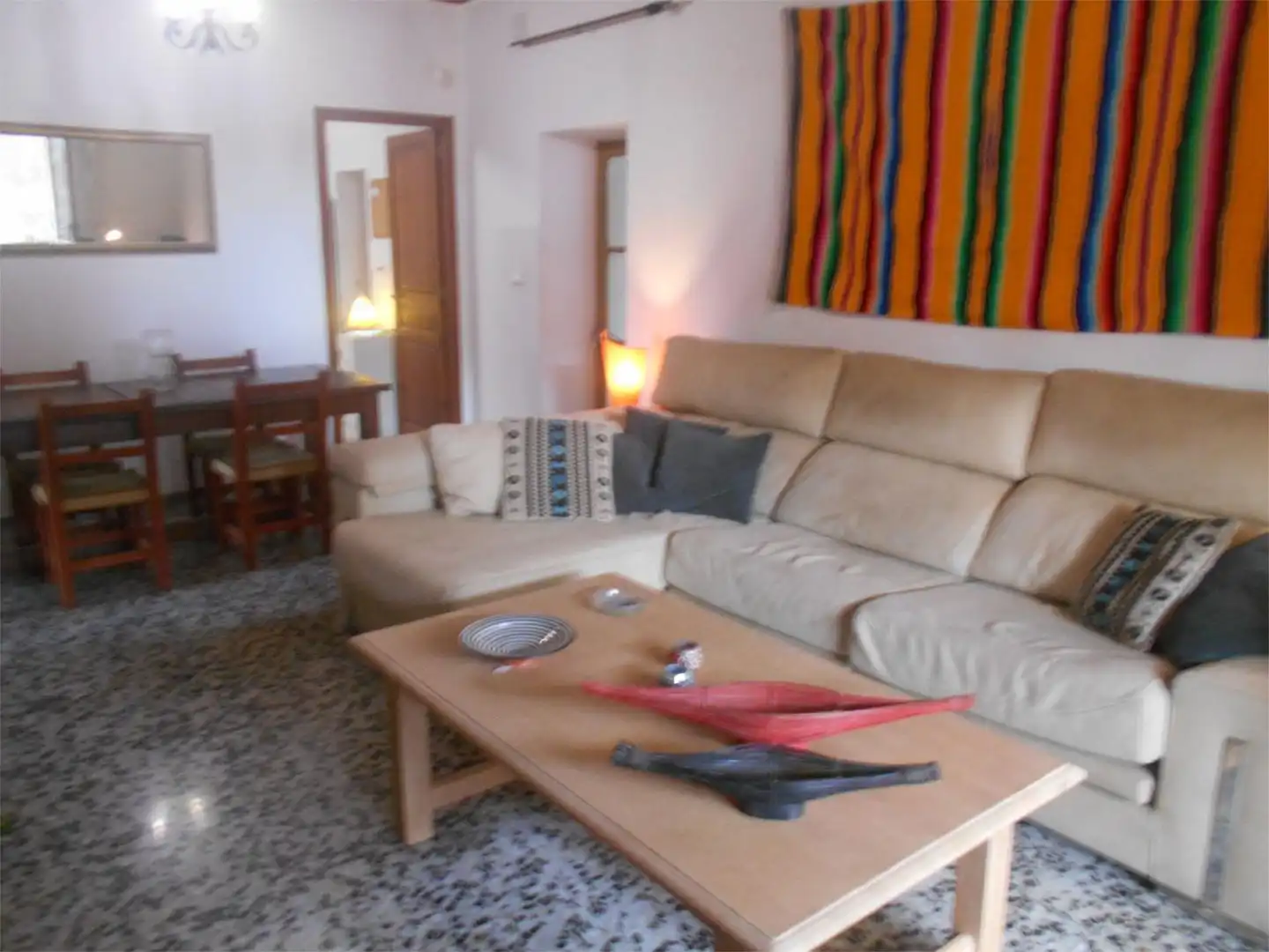 Wohnzimmer von Country house zur untervermieten in Santa Eulària des Riu mit Privatgarten und Möbliert