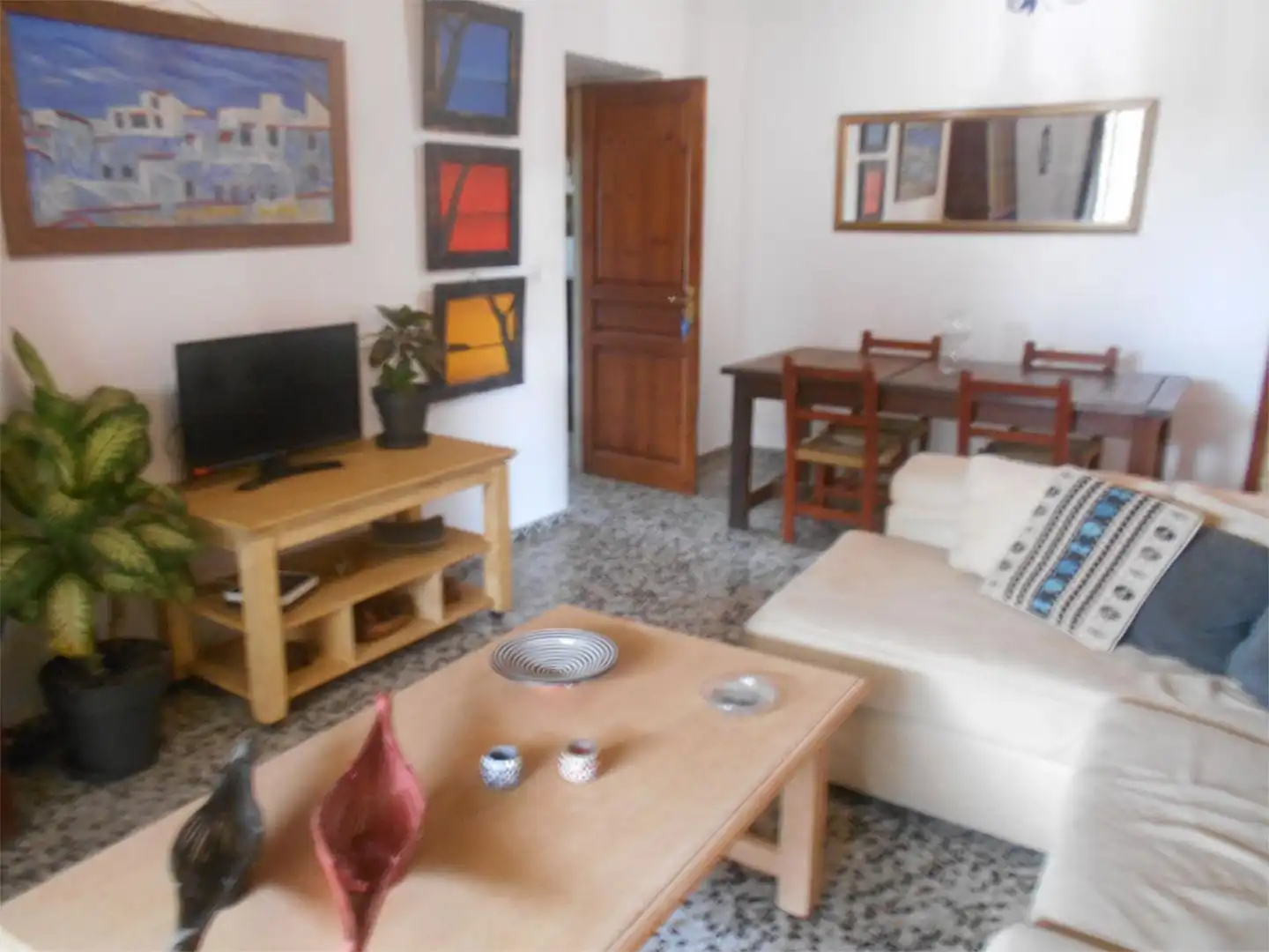 Wohnzimmer von Country house zur untervermieten in Santa Eulària des Riu mit Privatgarten und Möbliert