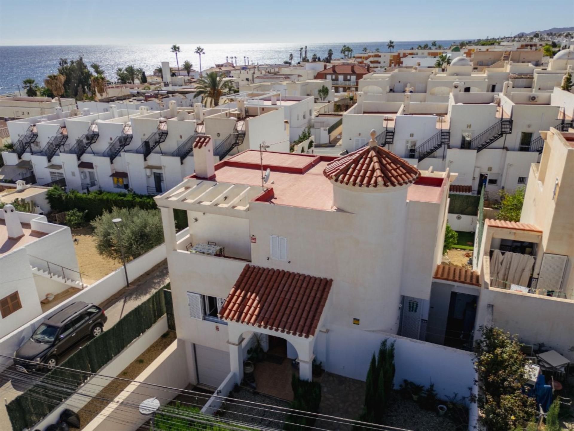 Vista exterior de Casa o xalet de lloguer en Mojácar amb Aire condicionat, Jardí privat i Terrassa