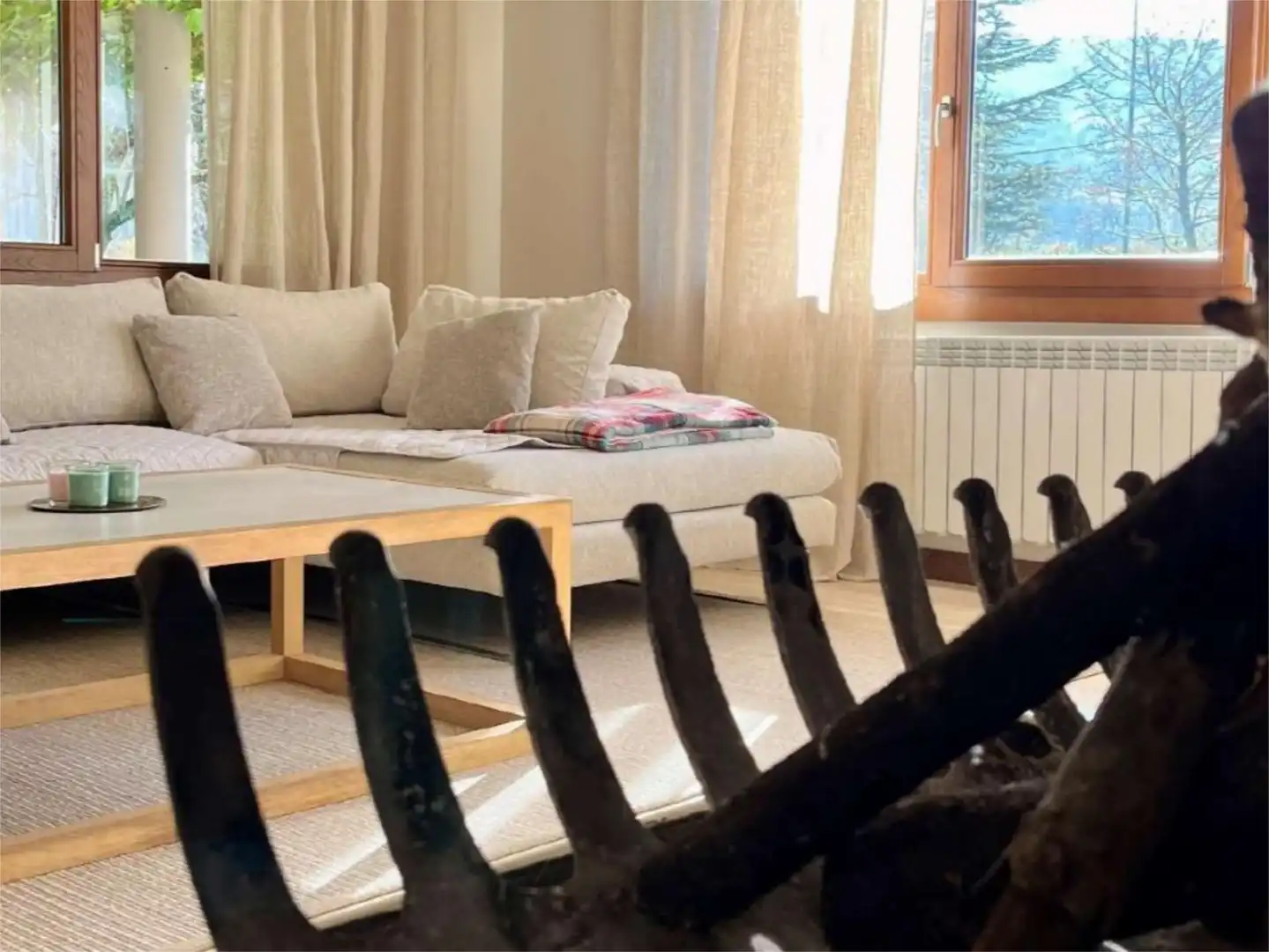 Sala d'estar de Pis en venda en Anue amb Calefacció, Jardí privat i Parquet
