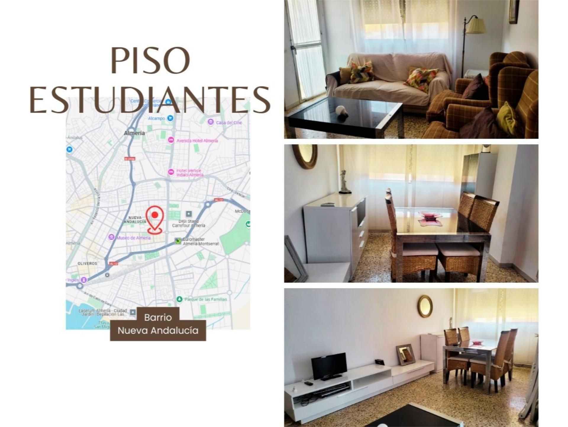 Vista exterior de Pis per a compartir en  Almería Capital amb Aire condicionat, Terrassa i Moblat