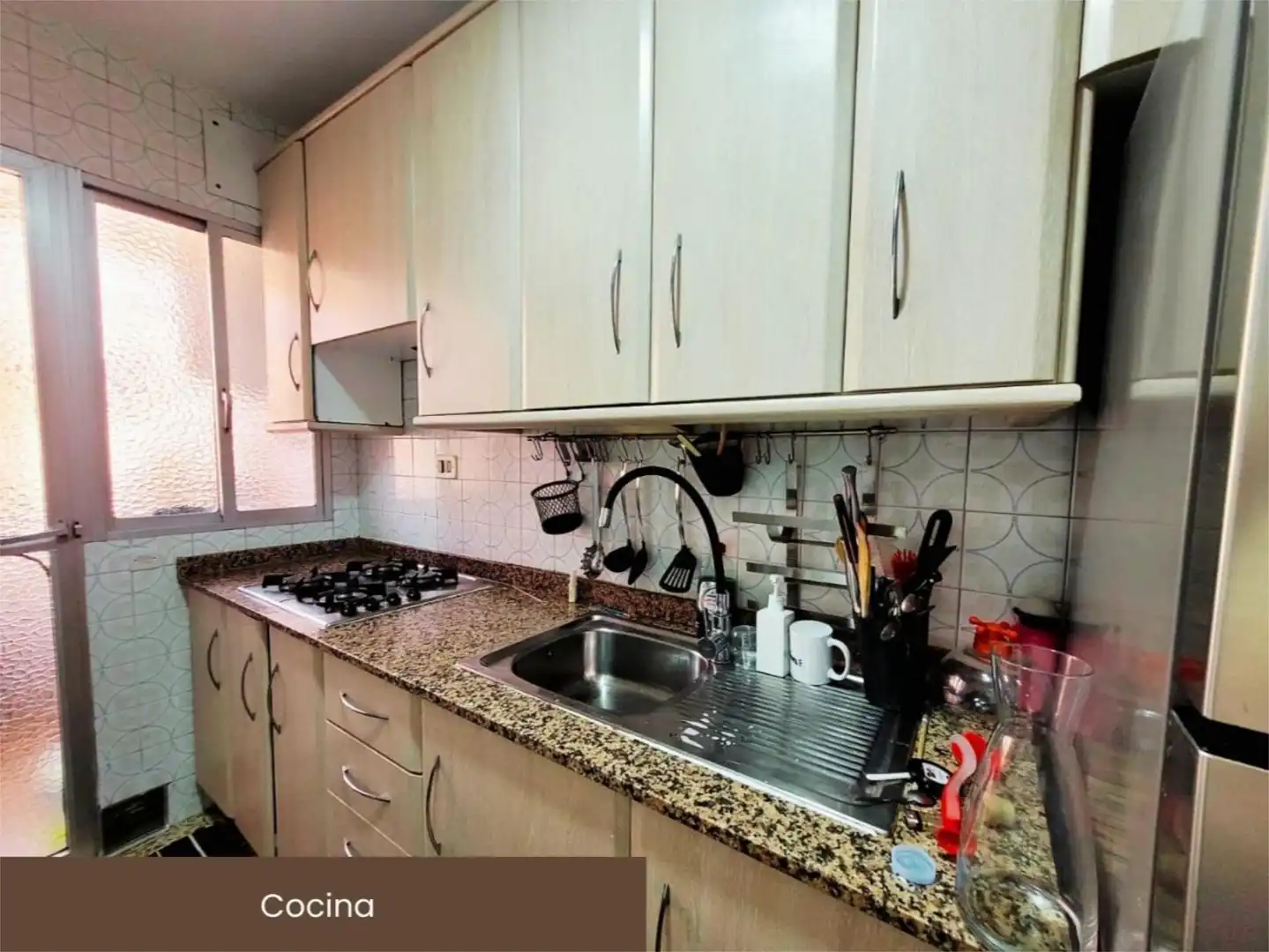 Kitchen of Flat for share in Almería  with Air Conditioner, Terrace and Furnished