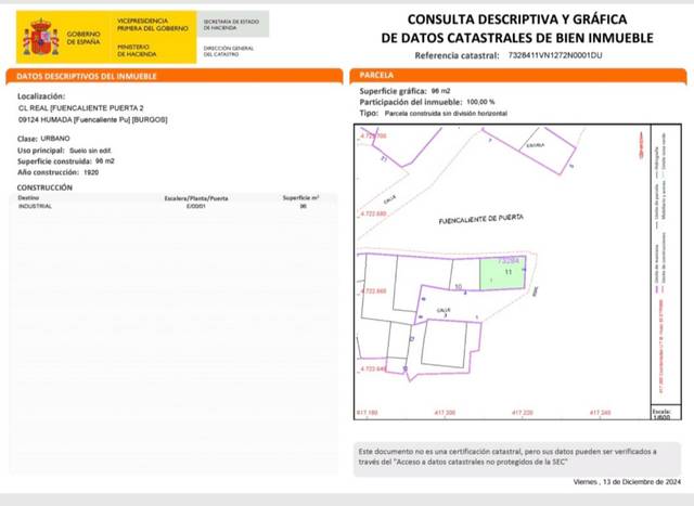 Terreno residencial en Venta en Calle Real, 2 en Humada