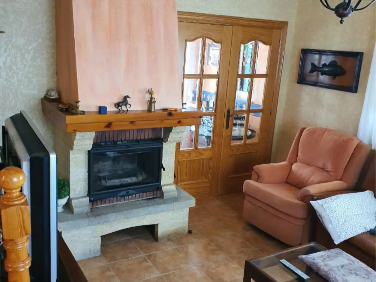 Wohnung zum Verkauf in Calle la Eras-S Feliz, 32, Quintana del Castillo Wohnzimmer von Wohnung zum Verkauf in Quintana del Castillo mit Heizung, Privatgarten und Terrasse