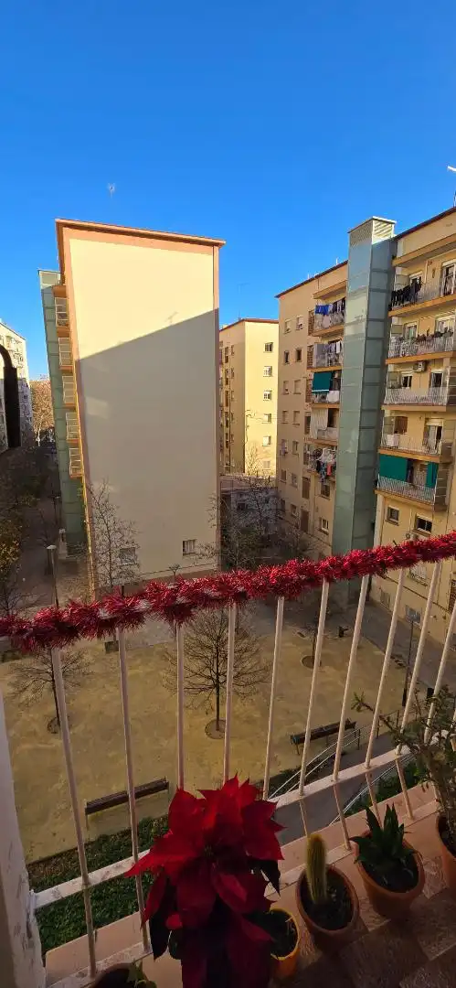 Balcony of Flat for share in Barcelona  with Furnished, Washing machine and Microwave