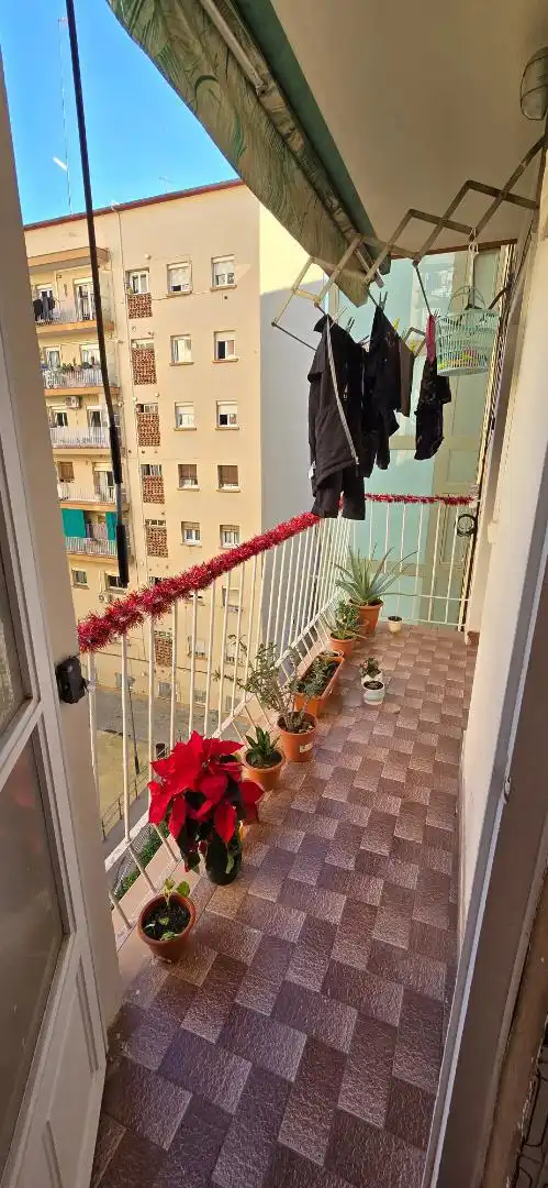 Balcony of Flat for share in Barcelona  with Furnished, Washing machine and Microwave