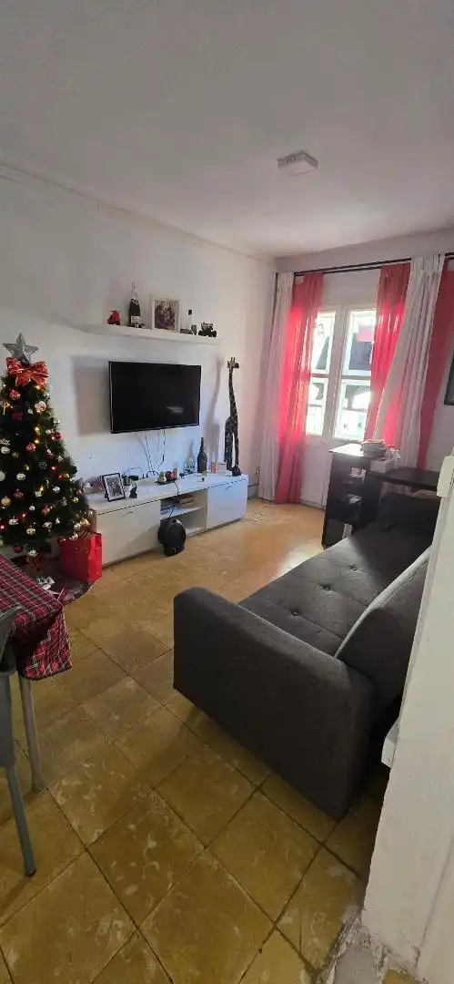 Living room of Flat for share in Barcelona  with Furnished, Washing machine and Microwave