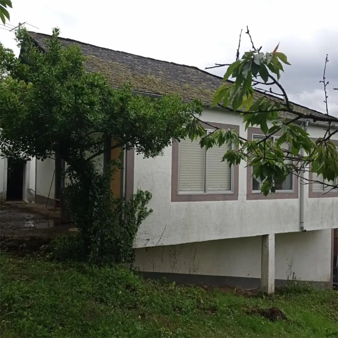 Vista exterior de Finca rústica en venda en Navia de Suarna amb Calefacció, Jardí privat i Terrassa