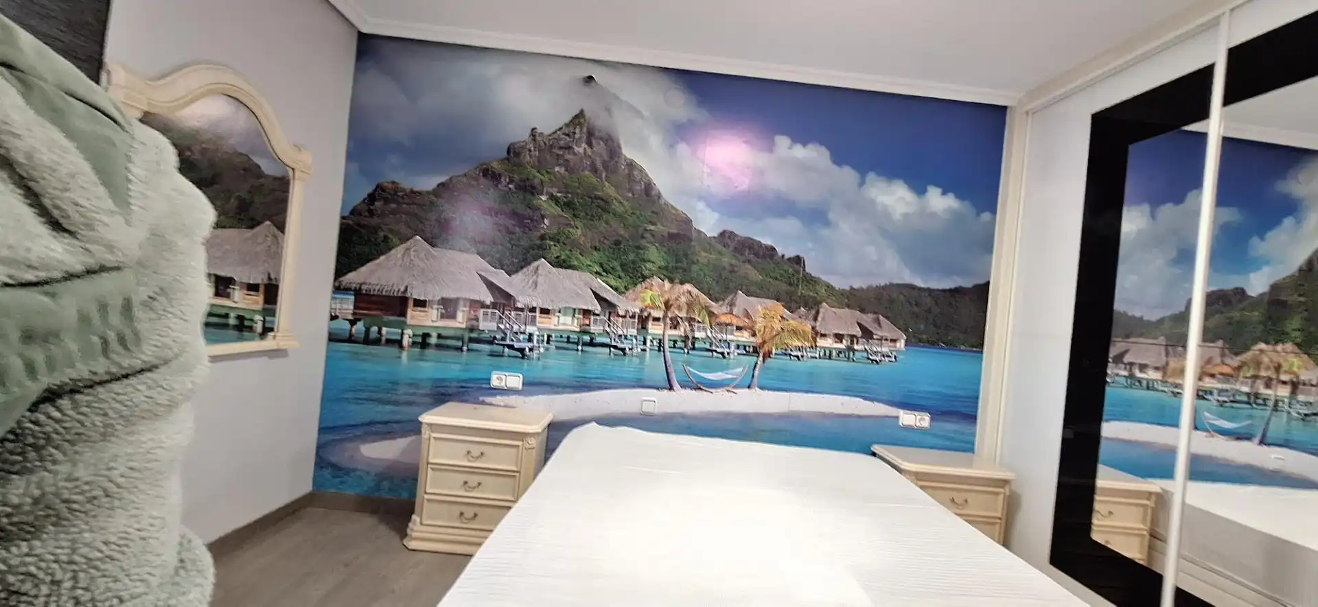 Schlafzimmer von Wohnung zum Verkauf in San Cibrao das Viñas mit Klimaanlage, Heizung und Privatgarten