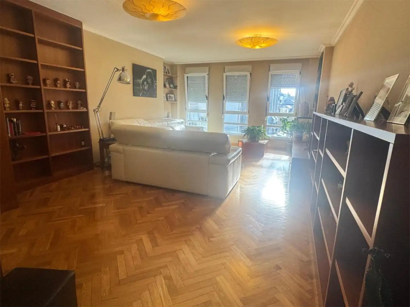 Sala de estar de Piso en venta en Lugo con Calefacción, Parquet y Terraza
