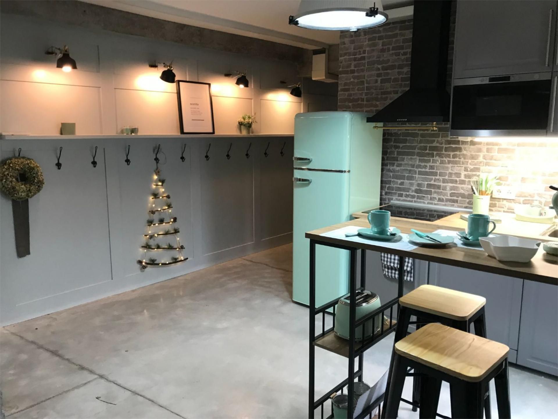 Kitchen of Apartment to rent in Pontevedra Capital   with Air Conditioner, Heating and Terrace