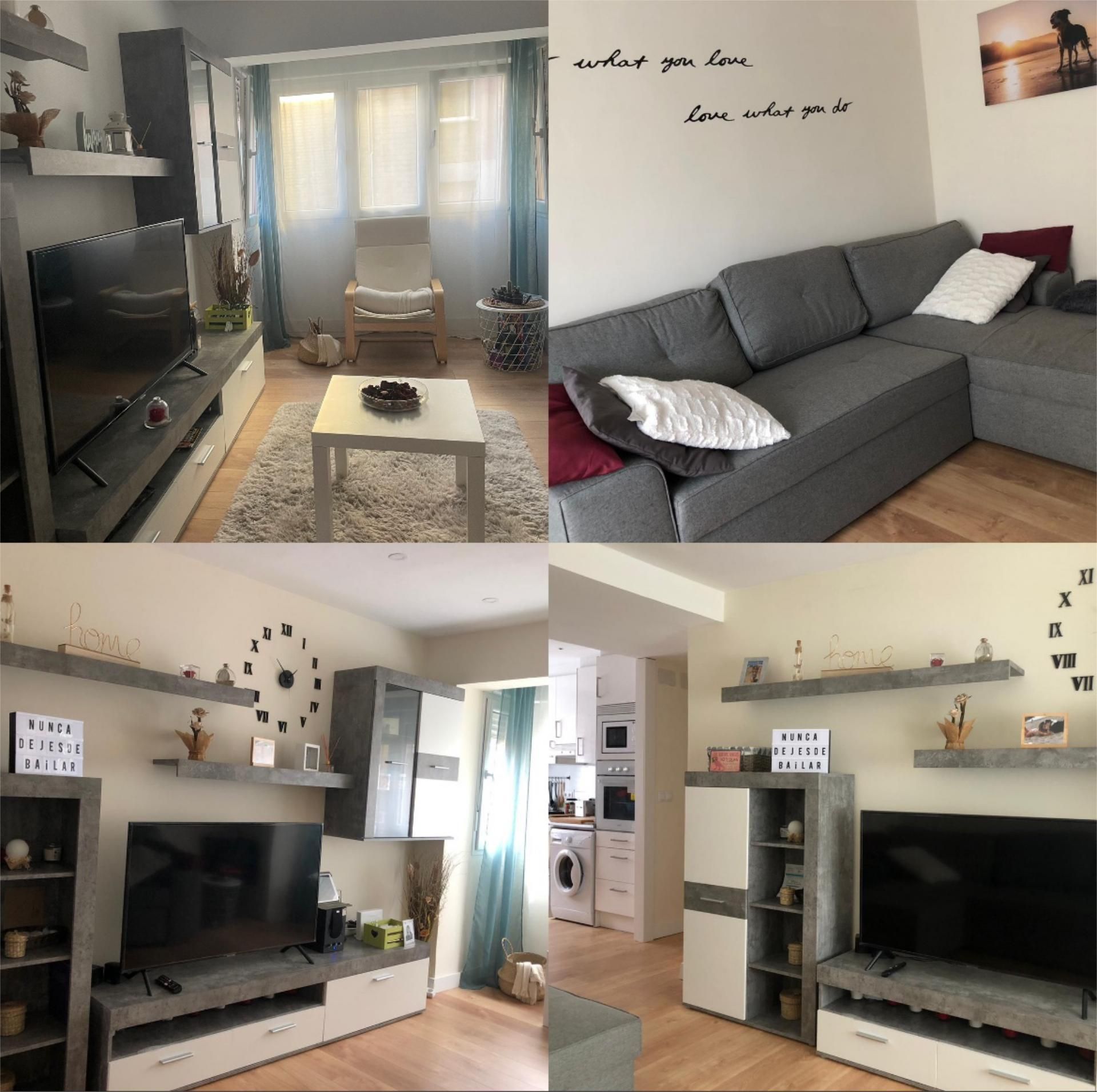 Living room of Flat to share in Gijón   with Heating, Parquet flooring and Furnished