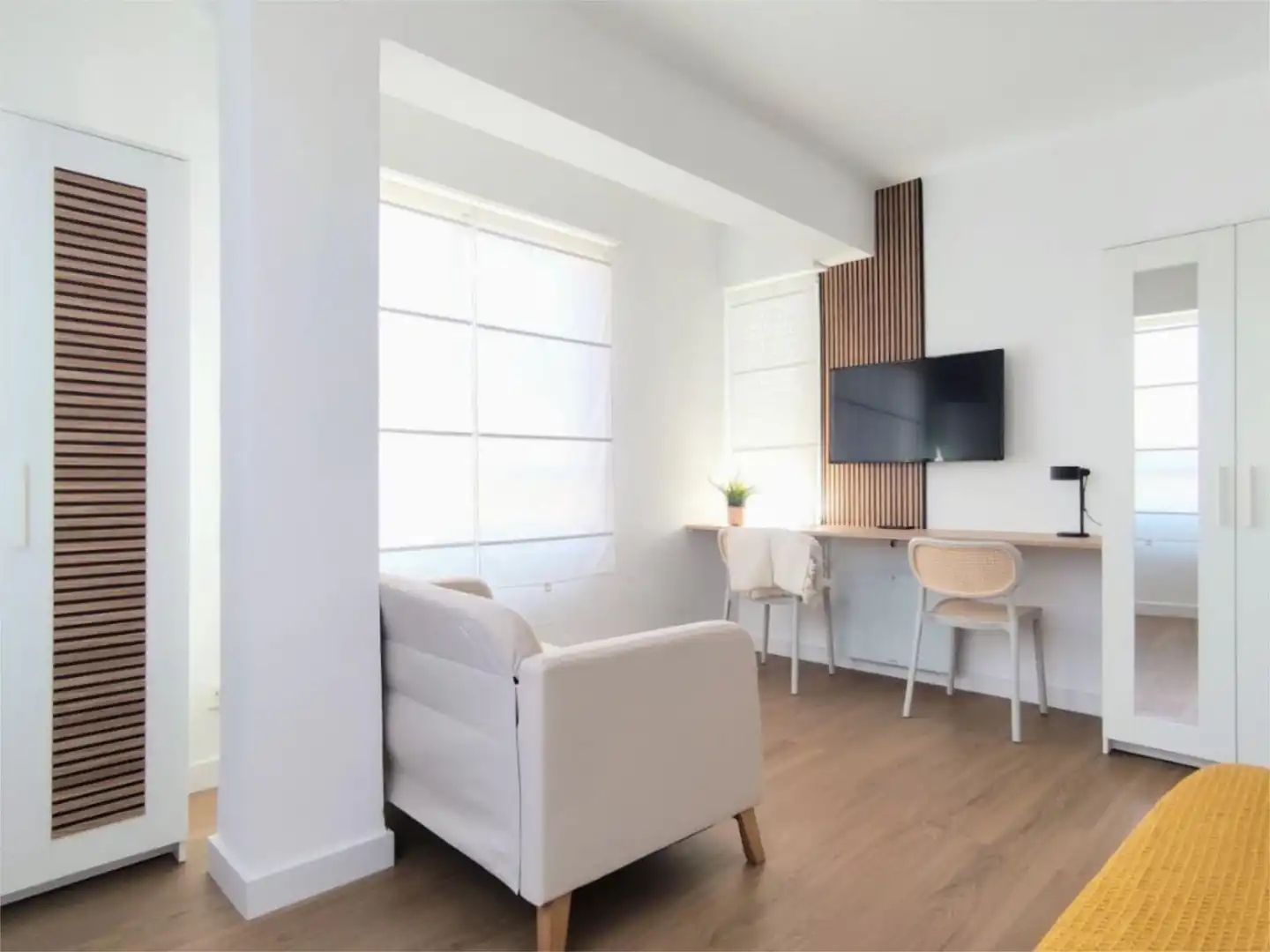 Wohnzimmer von Wohnung zur untervermieten in Vila-real mit Heizung, Parkett und Möbliert